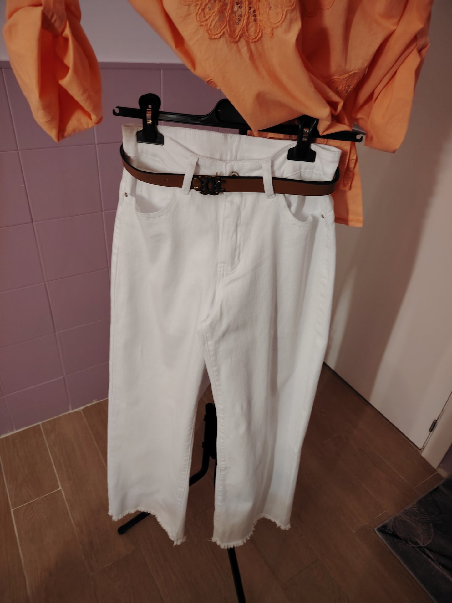 Pantalón tejano blanco